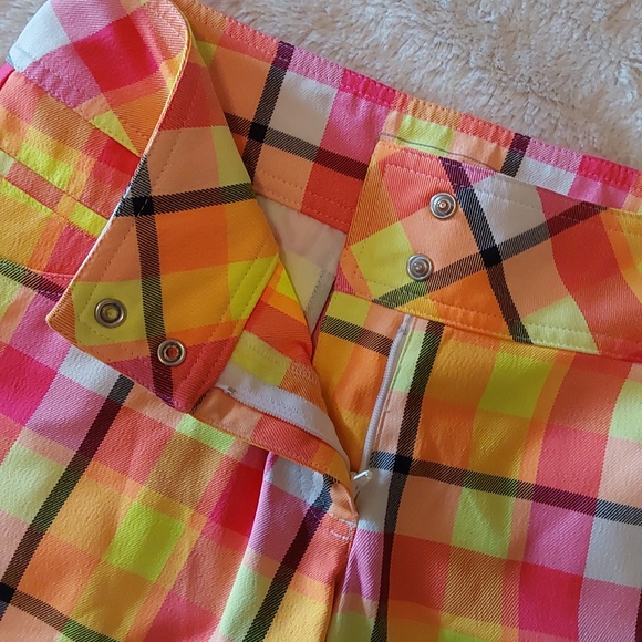 🌺 NEW Slazenger Bright Plaid Golf Shorts - Picture 4 of 9